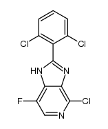 4-chloro-7-fluoro-2-(2,6-dichlorophenyl)-1H-imidazo[4,5-c]pyridine结构式