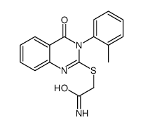 2-[3-(2-methylphenyl)-4-oxoquinazolin-2-yl]sulfanylacetamide Structure