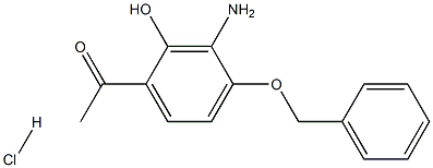 1-(3-amino-4-(benzyloxy)-2-hydroxyphenyl)ethanone hcl Structure