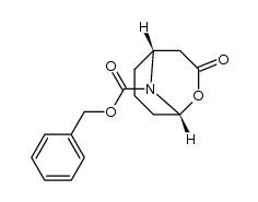 (1R,5R)-9-benzyloxycarbonylamino-2-oxo-1-oxabicyclo[3.3.1]nonane Structure