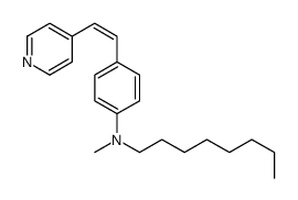 N-methyl-N-octyl-4-(2-pyridin-4-ylethenyl)aniline Structure