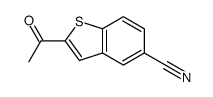 2-acetyl-1-benzothiophene-5-carbonitrile结构式