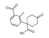 1-(2-甲基-3-硝基苯基)-4-氧代环己烷羧酸结构式