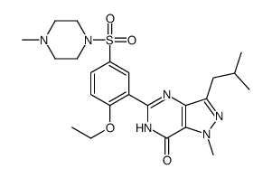 5-[2-ethoxy-5-(4-methylpiperazin-1-yl)sulfonylphenyl]-1-methyl-3-(2-methylpropyl)-4H-pyrazolo[4,3-d]pyrimidin-7-one Structure