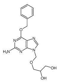 3-((2-amino-6-(benzyloxy)-9H-purin-9-yl)methoxy)propane-1,2-diol结构式