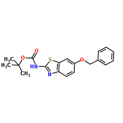 2-Methyl-2-propanyl [6-(benzyloxy)-1,3-benzothiazol-2-yl]carbamate结构式