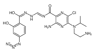 5-(N-2'-aminoethyl-N'-isopropyl)amiloride-N-(4''-azidosalicylamide) structure