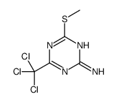 4-methylsulfanyl-6-(trichloromethyl)-1,3,5-triazin-2-amine结构式