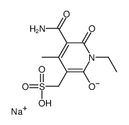 sodium,(5-carbamoyl-1-ethyl-2-hydroxy-4-methyl-6-oxopyridin-3-yl)methanesulfonate结构式