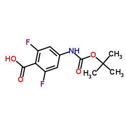 2,6-Difluoro-4-({[(2-methyl-2-propanyl)oxy]carbonyl}amino)benzoic acid Structure