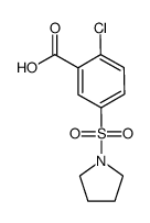 2-chloro-5-(pyrrolidin-1-ylsulfonyl)benzoic acid结构式