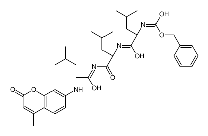 benzyloxycarbonylleucyl-leucyl-leucyl-4-methyl-coumaryl-7-amide structure