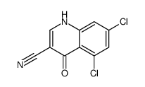 5,7-二氯-4-羟基-3-喹啉甲腈结构式