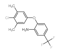 3-氨基-4-(4-氯-3,5-二甲基苯氧基)三氟甲苯结构式