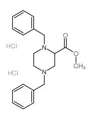 1,4-双(苯基甲基)-2-哌嗪羧酸甲酯双盐酸盐结构式