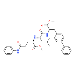 L-Alanine, 3-[1,1-biphenyl]-4-yl-N-[N-[1-(methoxycarbonyl)-4-oxo-4-(phenylamino)butyl]-L-leucyl]-, methyl ester, (R)- (9CI)结构式