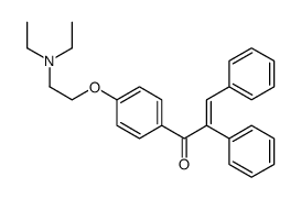 (E)-1-[4-[2-(diethylamino)ethoxy]phenyl]-2,3-diphenylprop-2-en-1-one结构式