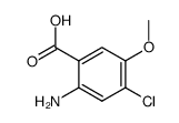 2-氨基-4-氯-5-甲氧基苯甲酸结构式