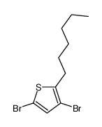 3,5-dibromo-2-hexylthiophene Structure