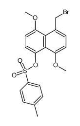Toluene-4-sulfonic acid 5-bromomethyl-4,8-dimethoxy-naphthalen-1-yl ester结构式
