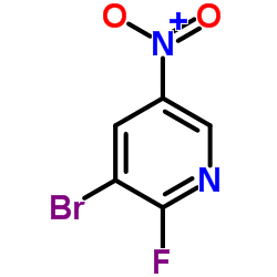 3-溴-2-氟-5-硝基吡啶结构式