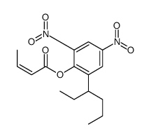 (2-hexan-3-yl-4,6-dinitrophenyl) but-2-enoate结构式