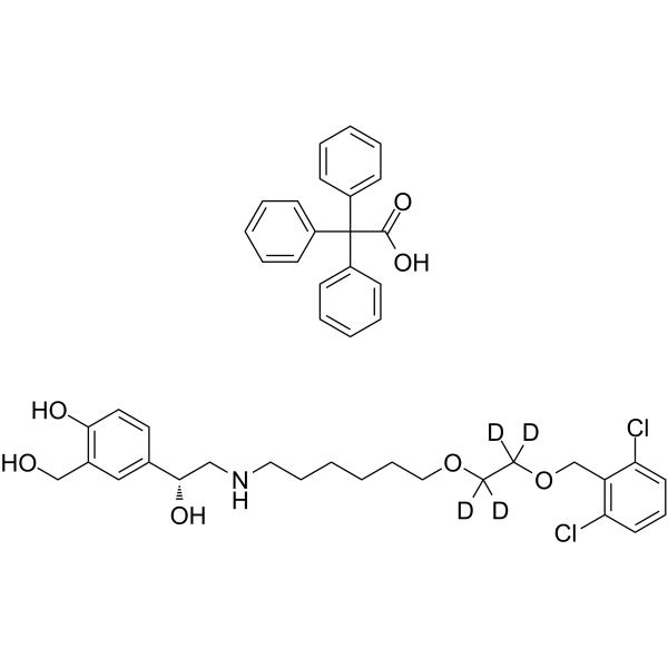 Vilanterol-d4 (triphenylacetate)结构式