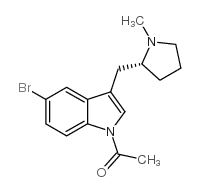 (R)-N-乙酰基-5-溴-3-(N-甲基吡咯烷-2-基甲基)-1H-吲哚结构式