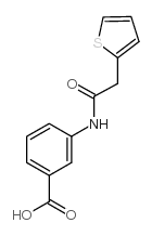 3-(2-噻吩-2-基乙酰基氨基)苯甲酸结构式