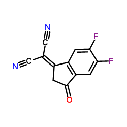 (5,6-二氟-3-氧代-2,3-二氢-1H-茚-1-亚基)丙二腈结构式
