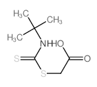 2-(tert-butylthiocarbamoylsulfanyl)acetic acid结构式