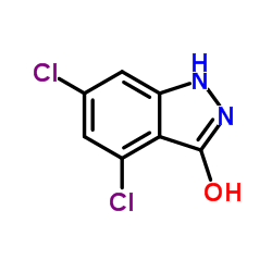4,6-二氯-3-羟基(1H)吲唑结构式