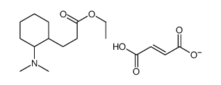 [2-(3-ethoxy-3-oxopropyl)cyclohexyl]dimethylammonium hydrogen maleate Structure