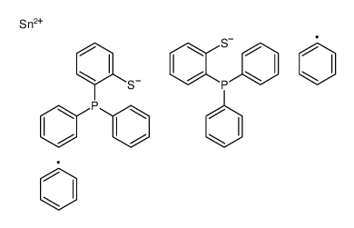 [2-[(2-diphenylphosphanylphenyl)sulfanyl-diphenylstannyl]sulfanylphenyl]-diphenylphosphane结构式
