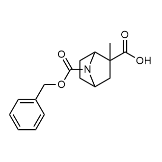 7-Benzyloxycarbonyl-2-methyl-7-azabicyclo[2.2.1]heptane-2-carboxylicacid Structure