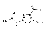 4-Thiazolecarboxylicacid,2-[(aminoiminomethyl)amino]-5-methyl-(9CI) Structure