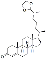 25-(1,3-Dioxolan-2-yl)-26-norcholest-4-en-3-one结构式