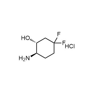 (1R,2R)-rel-2-氨基-5,5-二氟环己醇;盐酸盐结构式