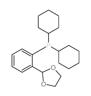 2-(2-二环己基膦苯基)-1,3-二氧戊环结构式