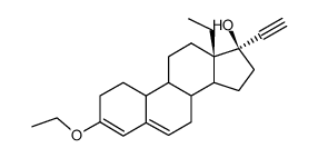 13β-Ethyl-3-ethoxy-17α-ethinylgona-3,5-dien-17β-ol Structure