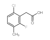 6-氯-2-氟-3-甲基苯乙酸结构式
