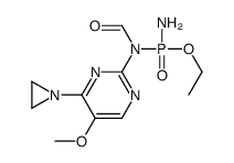 P-(1-Aziridinyl)-N-[(5-methoxy-2-pyrimidinyl)carbamoyl]phosphonamidic acid ethyl ester结构式