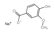 4-羟基-3-甲氧基苯甲酸钠结构式