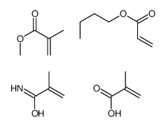 丙烯酸丁酯、甲基丙烯酸甲酯、甲基丙烯酰胺、甲基丙烯酸的聚合物结构式