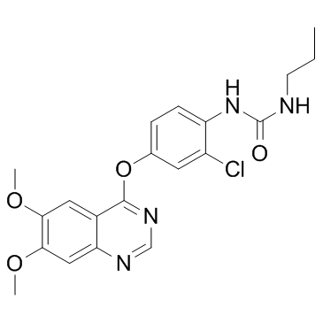 N-[2-氯-4-[(6,7-二甲氧基-4-喹唑啉基)氧基]苯基]-N'-丙基脲结构式