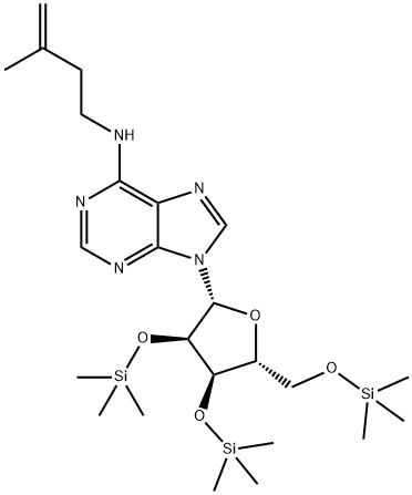 N-(3-Methyl-3-butenyl)-2'-O,3'-O,5'-O-tris(trimethylsilyl)adenosine结构式