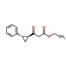 ETHYL TRANS-3-OXO-3-(2-PHENYLCYCLOPROPYL)PROPANOATE结构式