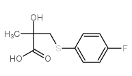 3-(4-氟苯巯基)-2-羟基-2-甲基丙酸结构式