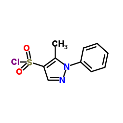 5-甲基-1-苯基-1H-吡唑-4-磺酰氯结构式