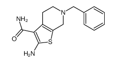 2-氨基-6-苄基-4,5,6,7-四氢-噻吩并[2,3-c]吡啶-3-羧酸酰胺结构式